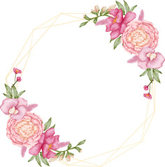 Foliage wreath watercolor