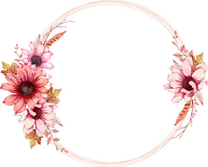 Foliage wreath watercolor