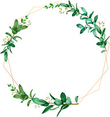 Foliage wreath watercolor