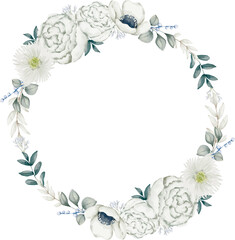 Foliage wreath watercolor