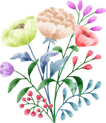 Watercolor Flower Bouquet