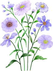 Watercolor Flower Bouquet