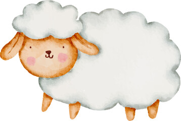 Watercolor Sheep Illustration