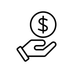 Income profit payment icon vector graphic illustration