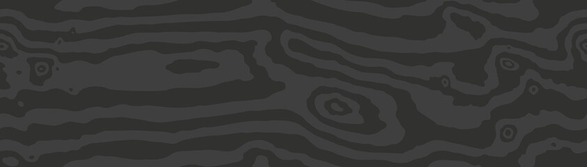 Wood grain black texture. Seamless wooden pattern. Abstract line background. Vector illustration