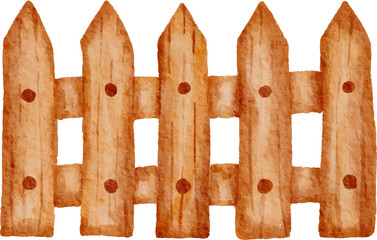 Watercolor fences illustration