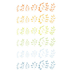 シンプルできれいな植物のベクターイラスト