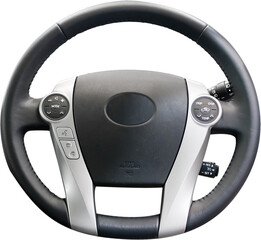 car steering wheel isolated, Clipping paths for design work empty free space mock up