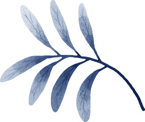 Hand painted watercolor leaves