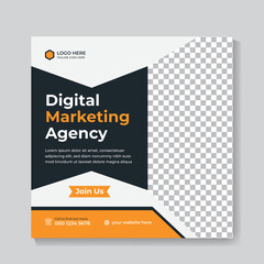 Digital marketing Social media post template. Corporate Business Social media post. Instagram feed post, social media poster
