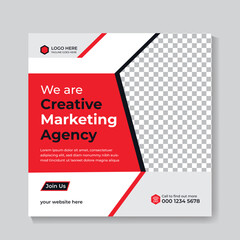 Corporate digital business marketing banner social media post template