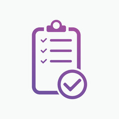 checklist icon gradient color. Vector illustration. 
