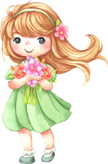 girl cute cartoon