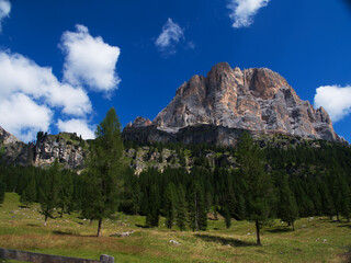passeggiando sul passo del falzarego, triveneto, italia