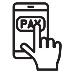 Mobile Payment outline icon.