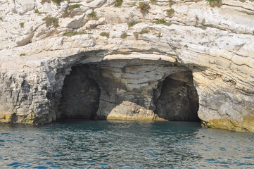 Sea caves in Vieste