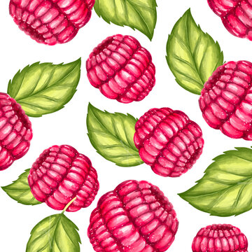 raspberry watercolor pattern