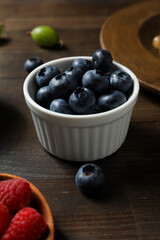 Concept of fresh food, berries, close up