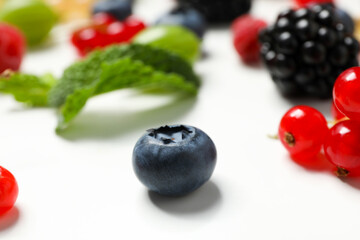 Concept of fresh food, berries, close up