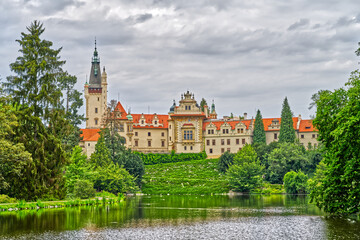 Fototapeta na wymiar Pruhonice Castle near Prague in Czech Republic HDR photo