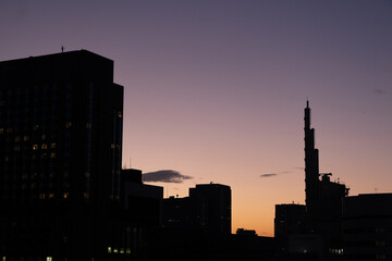Fototapeta na wymiar 摩天楼　都市のシルエット