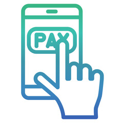 Mobile Payment gradient icon.