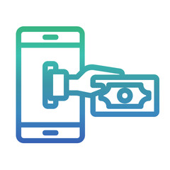 Mobile Payment gradient icon.