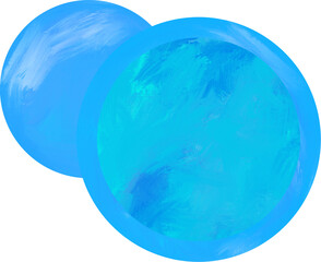 Geometric shapes in composition oil painting brush stroke minimal style