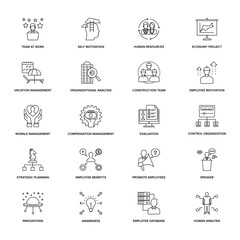 Line Icons Project Management

