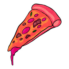 pizza art cartoon