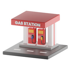gas station 3d illustration