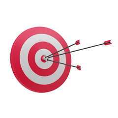 3d target with arrow