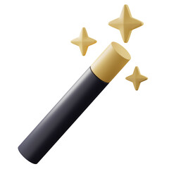 magic wand 3d illustration