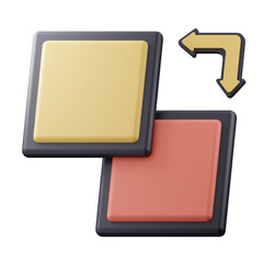 color layers 3d illustration