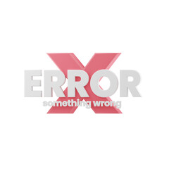 error page 3d illustration