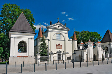 Minor Basilica of the Assumption of the Blessed Virgin Mary and Saints Peter, Paul, Andrew and Catherine. Wegrow, Masovian Voivodeship, Poland.