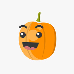 Illustration vector graphic of cute smlie pumpkin character