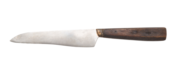 Steel knife cutout, Png file.