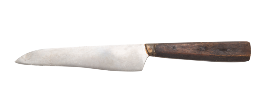 Steel knife cutout, Png file.
