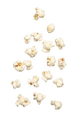 Falling popcorn cutout, Png file. - obrazy, fototapety, plakaty