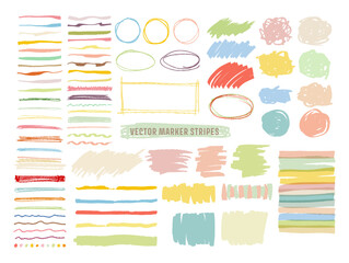 hand drawn vector brush doodles