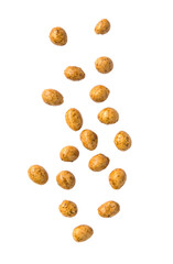 Falling salt peanuts cutout, Png file.
