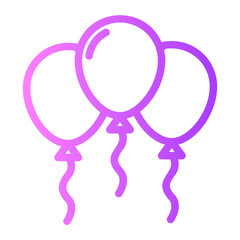 balloons gradient icon