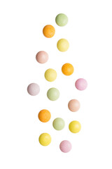Falling rounded candy cutout, Png file.
