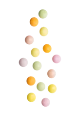 Foto op Aluminium Falling rounded candy cutout, Png file. © Touchr