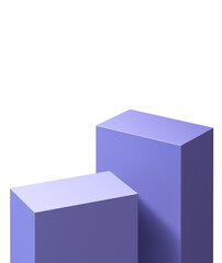3d product podium mockup with abstract background on violet background,3d render illustration