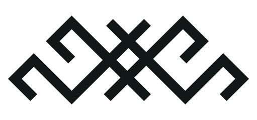 Simple Logo template. Old Baltic sign. Folk symbol. Scandinavian Vector.