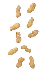 Falling salt peanuts cutout, Png file.
