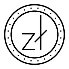 Zloty Line Icon