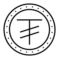 Tugrik Line Icon